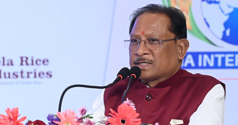 इंडिया इंटरनेशनल राइस समिट 2026 में सीएम साय की बड़ी घोषणा – मंडी शुल्क में एक साल की छूट, चावल निर्यात को मिलेगी नई उड़ान