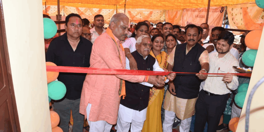 नगपुरा में महतारी सदन का लोकार्पण, सांसद विजय बघेल ने किया प्रतीकात्मक उद्घाटन
