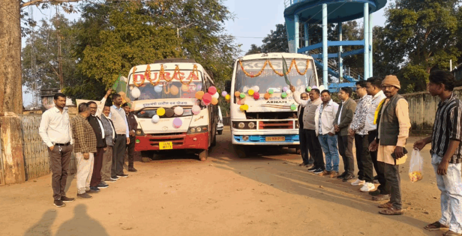 भरतपुर ब्लॉक में नई ग्रामीण बस सेवा शुरू, मुख्यमंत्री साय और मंत्री कश्यप की पहल से गांवों को मिला सुगम परिवहन