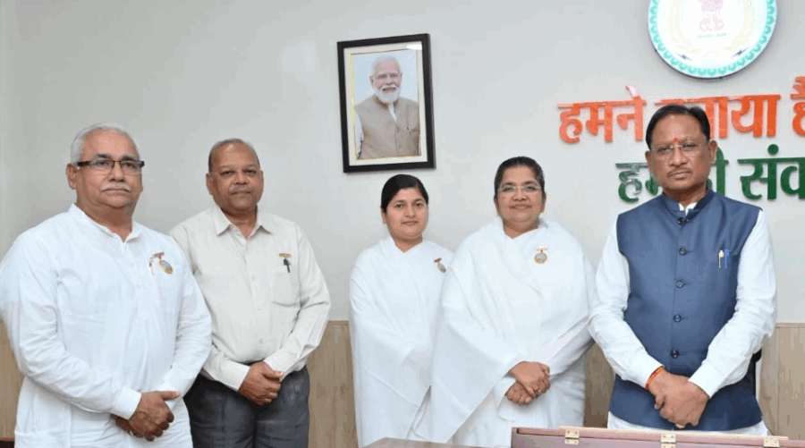 मुख्यमंत्री विष्णु देव साय को मिला ब्रह्माकुमारी संस्थान के वैश्विक शिखर सम्मेलन में शामिल होने का आमंत्रण