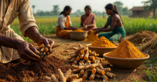 Turmeric Farming Chhattisgarh: धमतरी में पीली क्रांति से बदलेगी ग्रामीण अर्थव्यवस्था