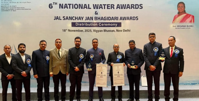 छत्तीसगढ़ को राष्ट्रीय जल पुरस्कारों में बड़ी उपलब्धि: तीन श्रेणियों में सम्मान, ‘जल संचय–जन भागीदारी’ में उत्कृष्ट राज्य का द्वितीय स्थान