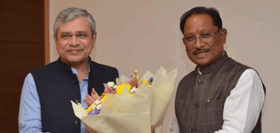 दिल्ली में CM विष्णुदेव साय की रेल मंत्री से मुलाकात: छत्तीसगढ़ में रेल कनेक्टिविटी बढ़ाने पर अहम चर्चा