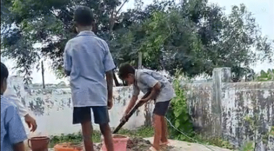 जांजगीर-चांपा: वायरल वीडियो में स्कूल के बच्चों से करवाई गई मजदूरी, अभिभावकों ने मांगी हेडमास्टर की बर्खास्तगी