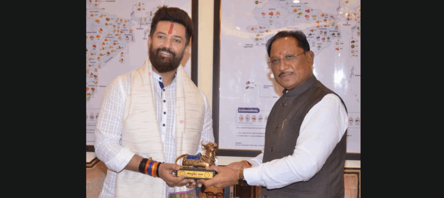 नई दिल्ली में सीएम विष्णुदेव साय की केंद्रीय मंत्री चिराग पासवान से मुलाकात, छत्तीसगढ़ में खाद्य सुरक्षा और जनहित योजनाओं पर हुई सकारात्मक चर्चा