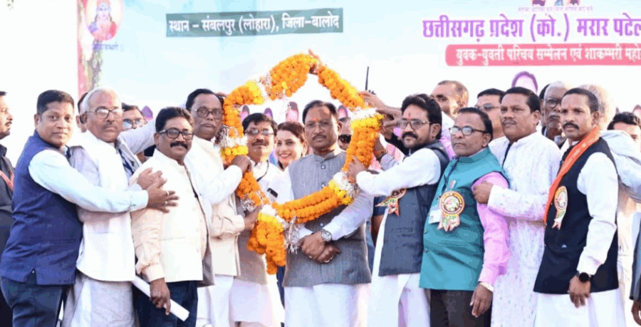 मुख्यमंत्री विष्णु देव साय बोले – शिक्षा ही समाज की उन्नति का मार्ग, संबलपुर में कोसरिया मरार समाज के युवक-युवती सम्मेलन में शामिल
