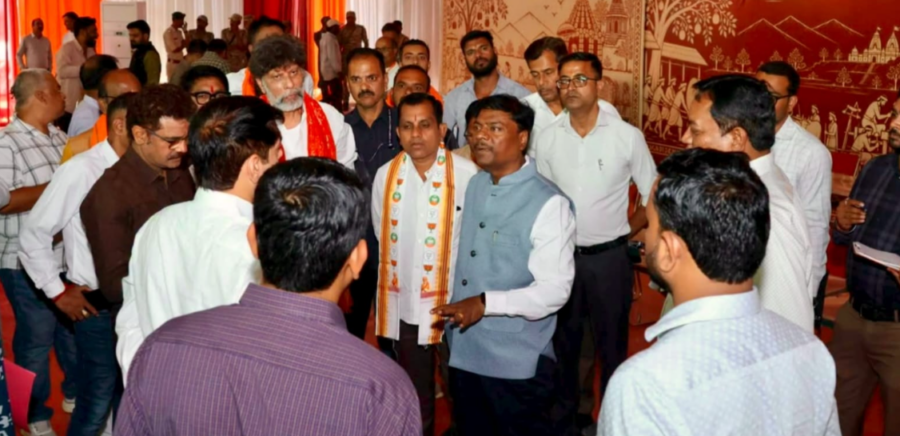 लालबाग मैदान में आमसभा को करेंगी संबोधित, वन मंत्री श्री केदार कश्यप ने लिया तैयारियों का जायजा